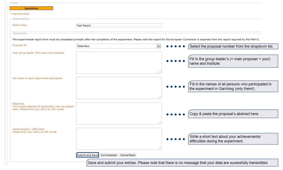 Explanation of the module "EU-Report" NMI3