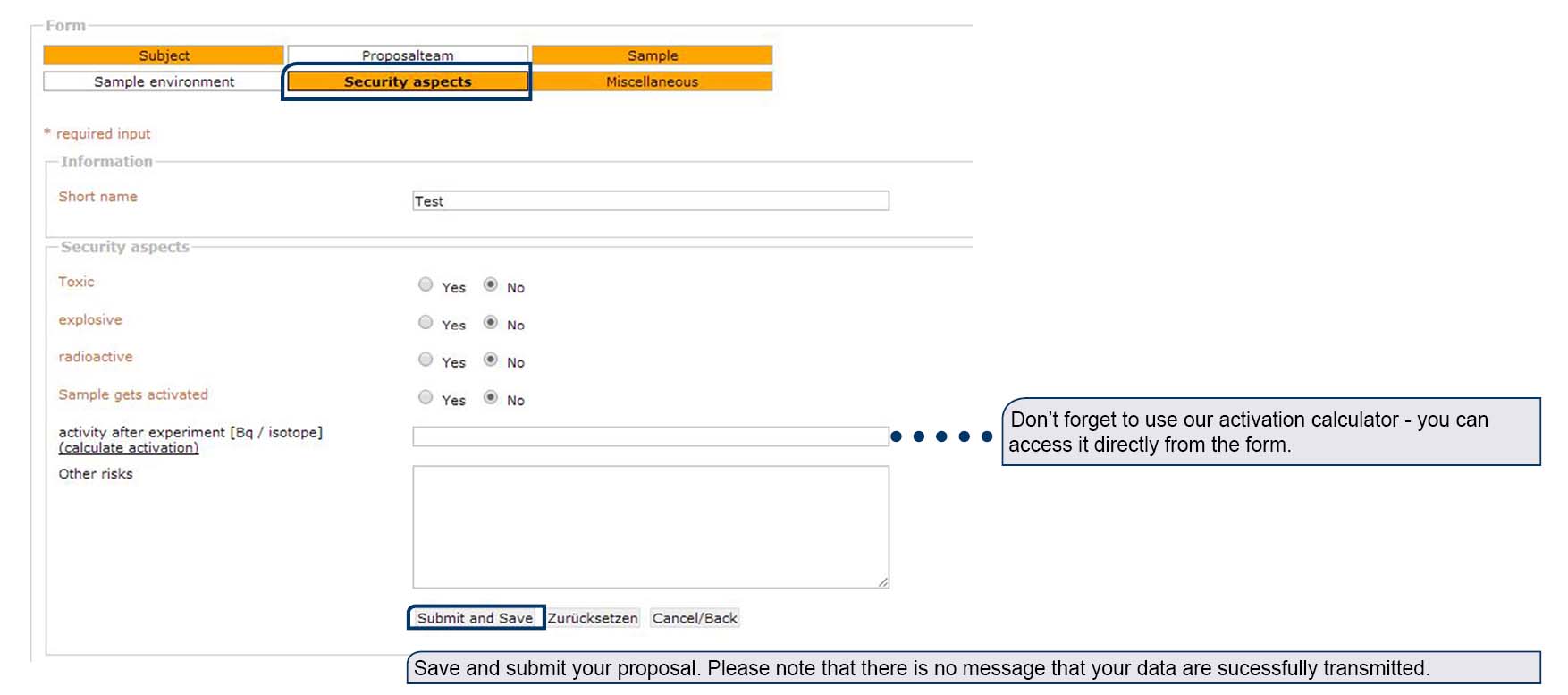 Sreenshot Proposal Security Aspects